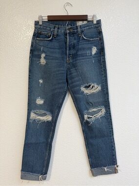 Siwy Distressed Dark Blue Boyfriend Jeans